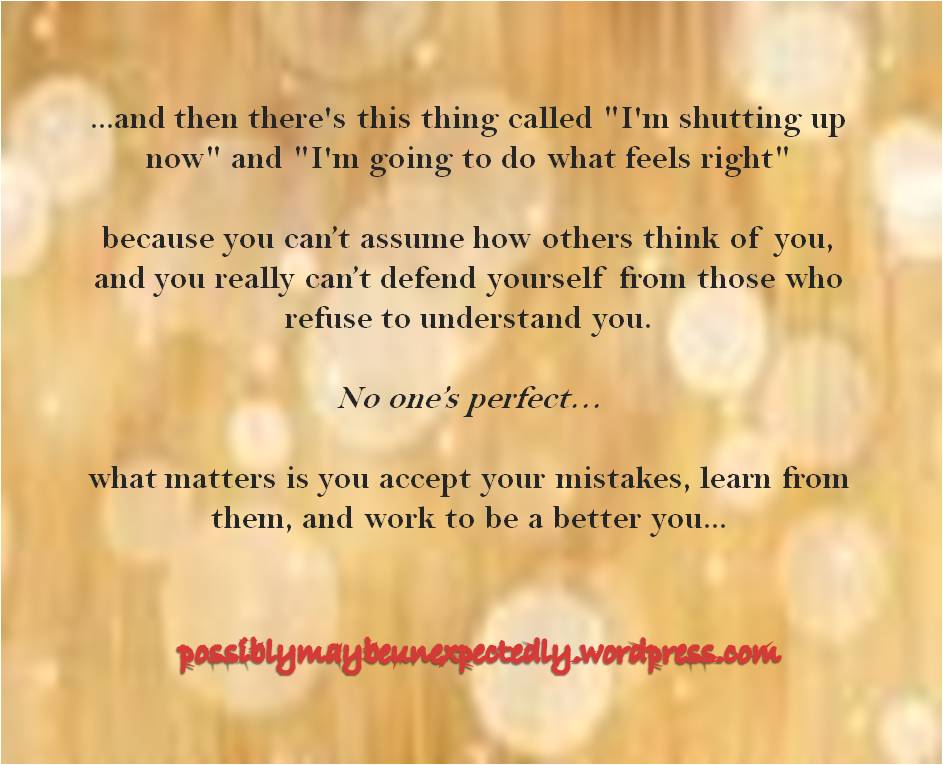 No one’s perfect….