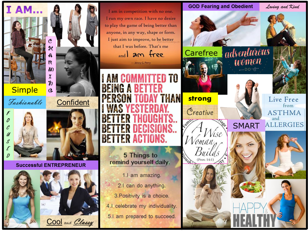 I AM Vision Board | Photos taken from the internet